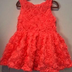 Coral Rose Dress - Size 2T